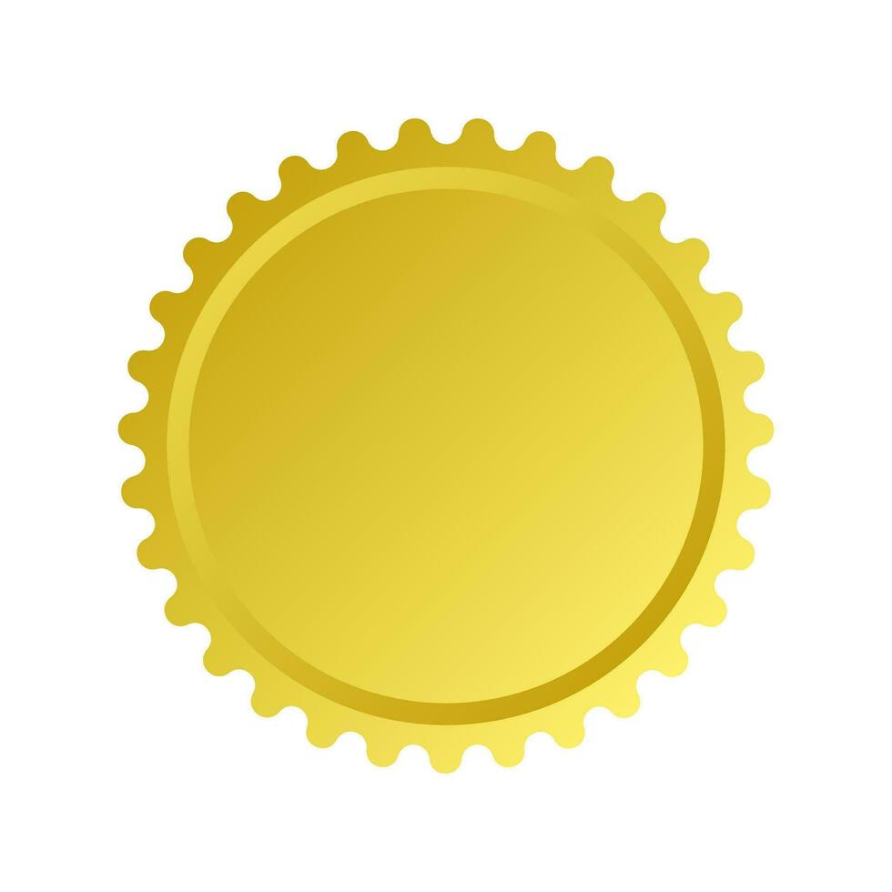 blank gold seal vector