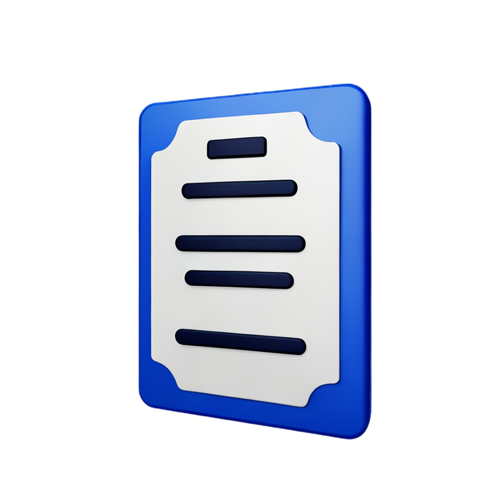 certificate 3d rendering icon illustration png