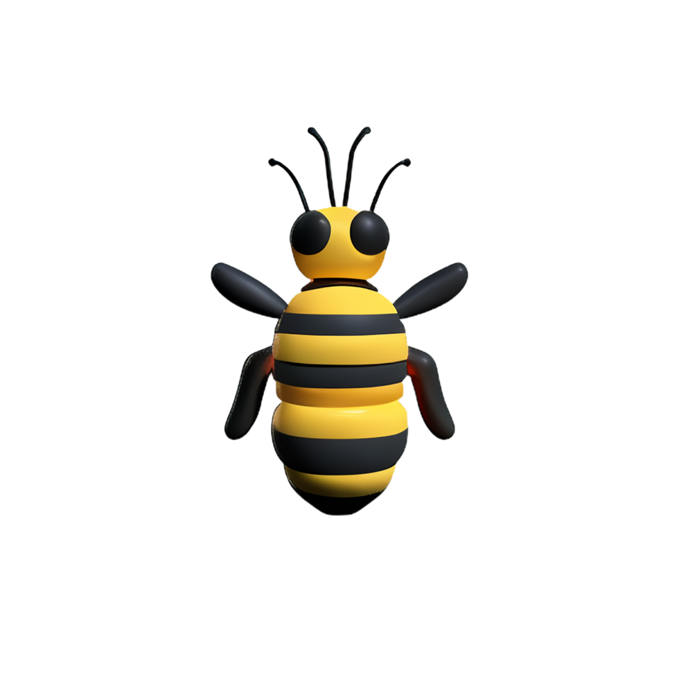 bee 3d rendering icon illustration png