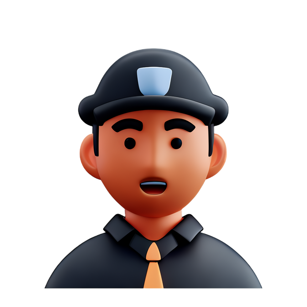 pilot face 3d profession avatars illustrations png