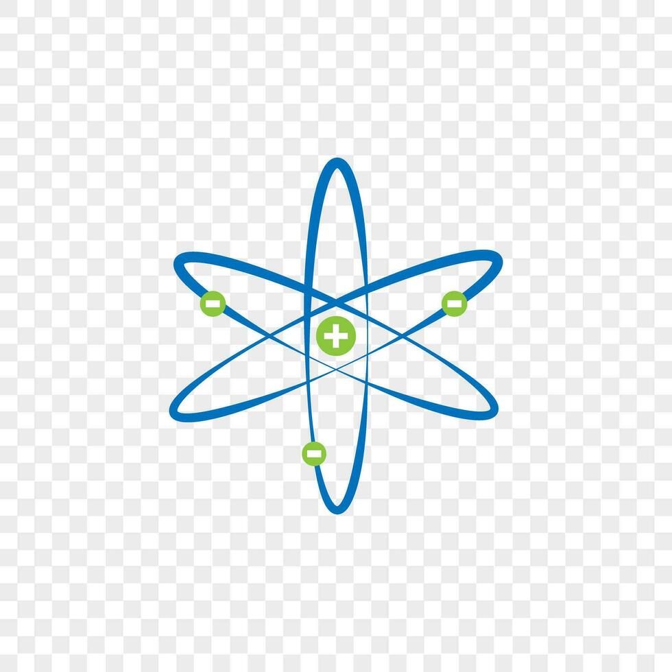 Atomic nucleus icon structure. Isolated vector design.