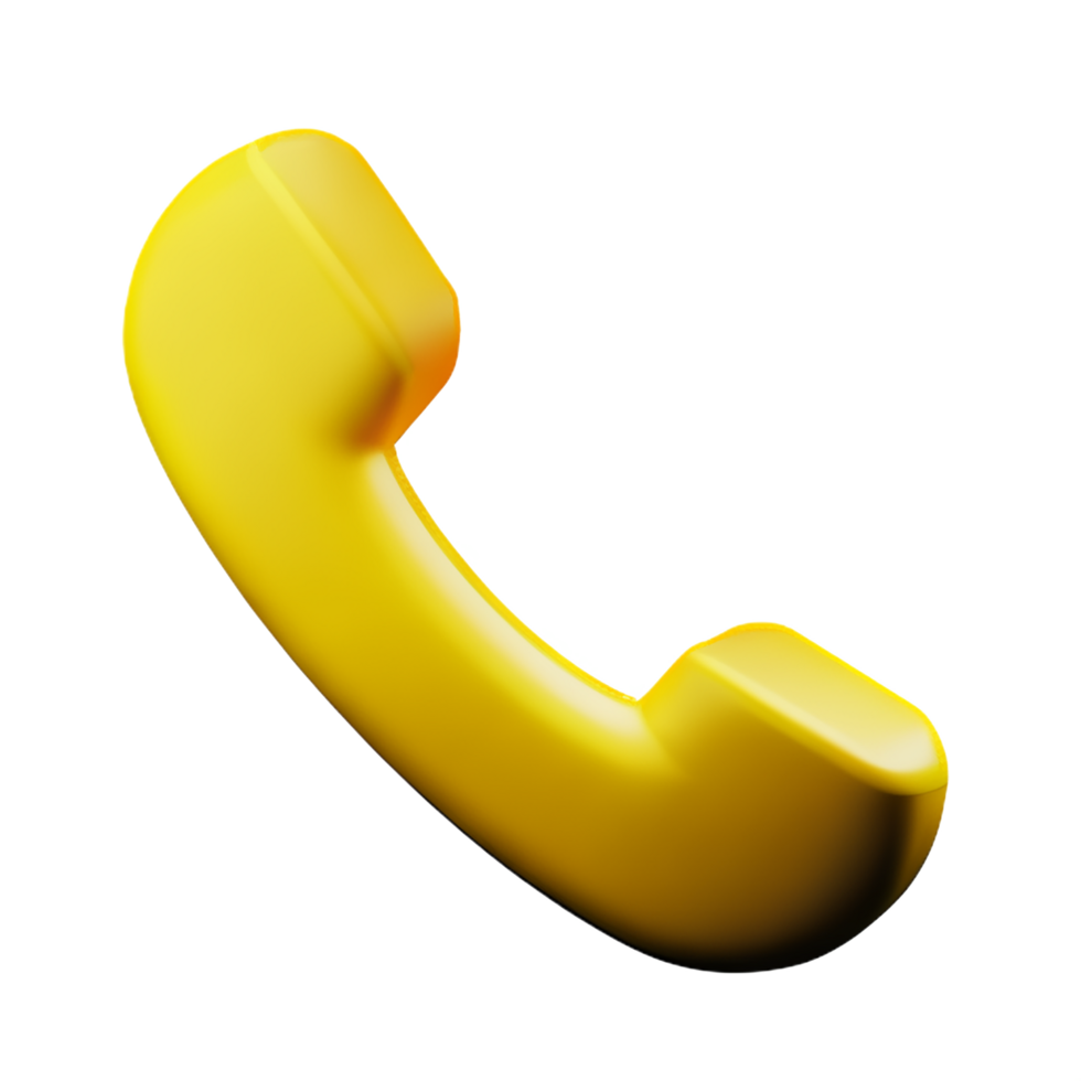 call 3d rendering icon illustration png