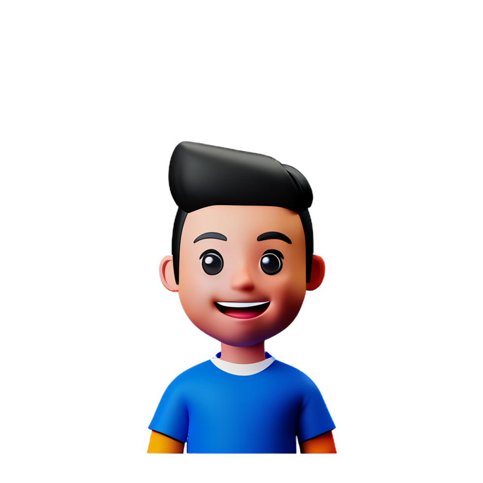 happy student boy character face 3d illustration icon 28206880 PNG