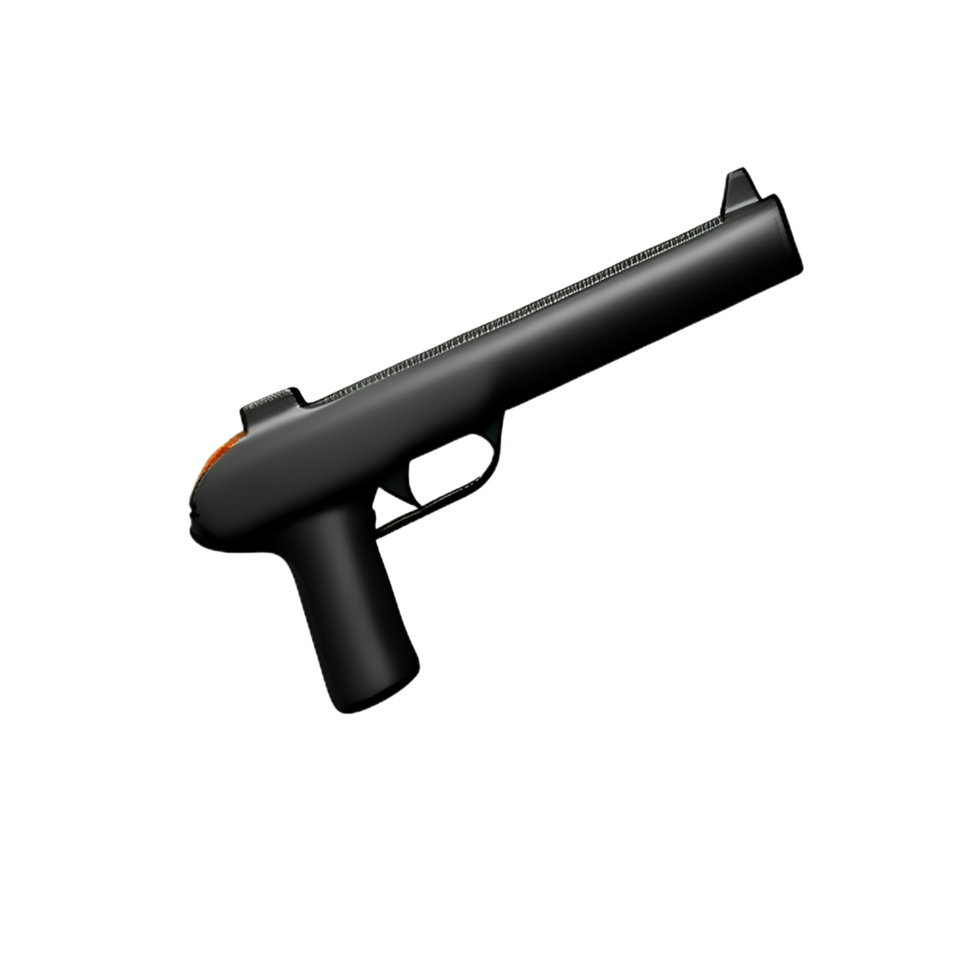 gun 3d rendering icon illustration png