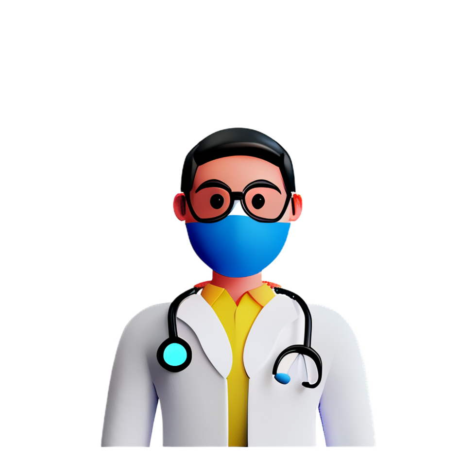 médico 3d ícone ilustração png