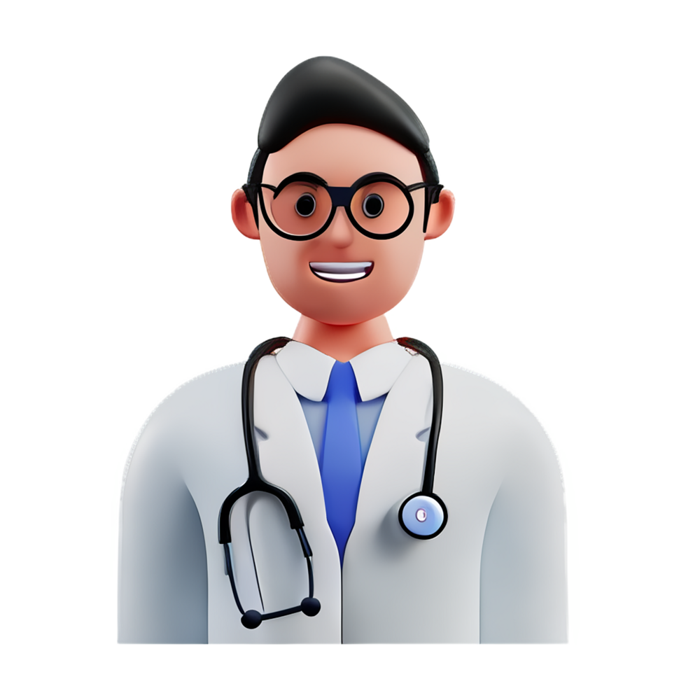 médecin 3d icône illustration png