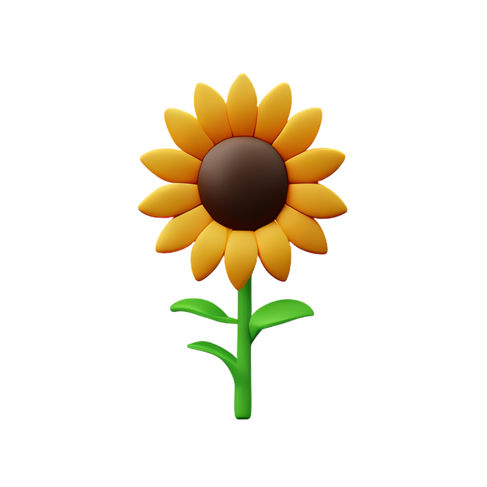 sunflower 3d icon illustration png