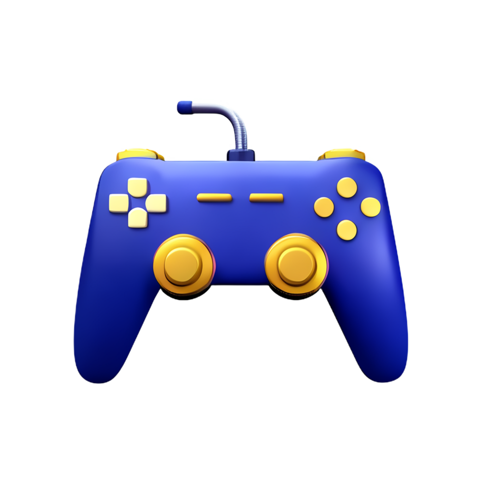 bleu Jeu manette icône sur transparent Contexte png