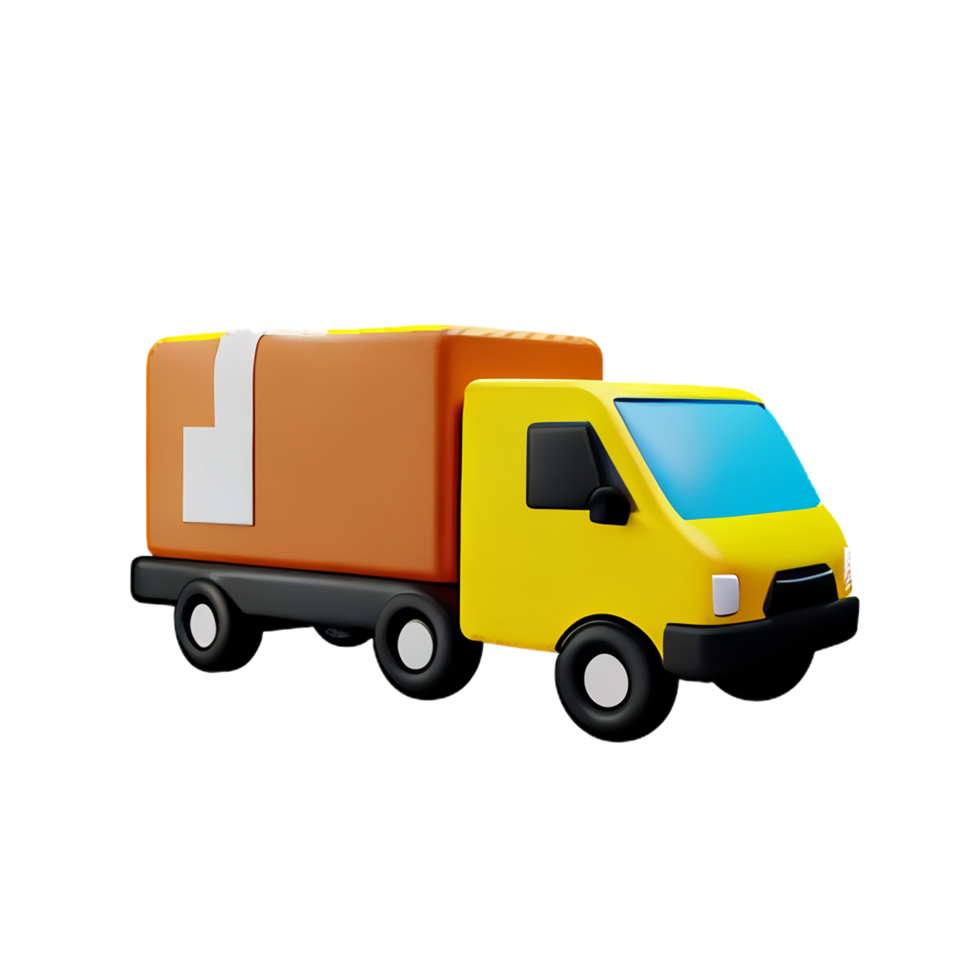 delivery 3d rendering icon illustration png