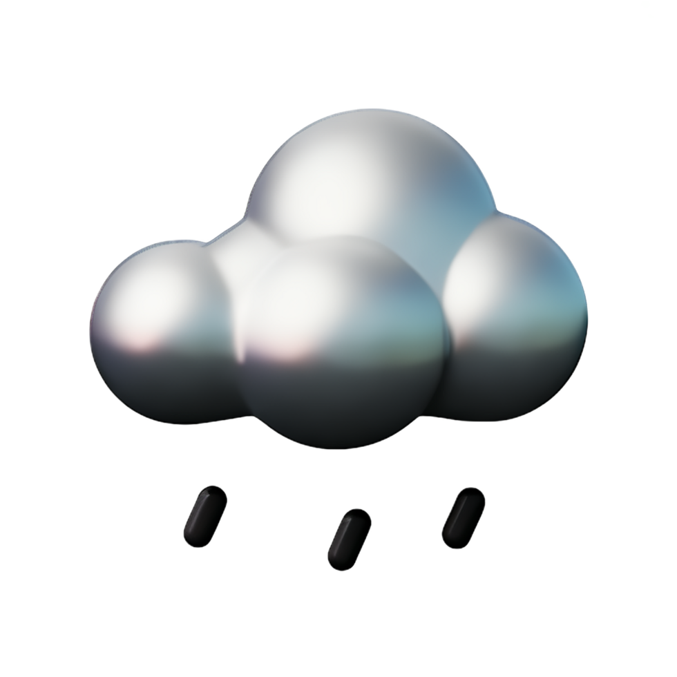 Rain 3d rendering icon illustration png