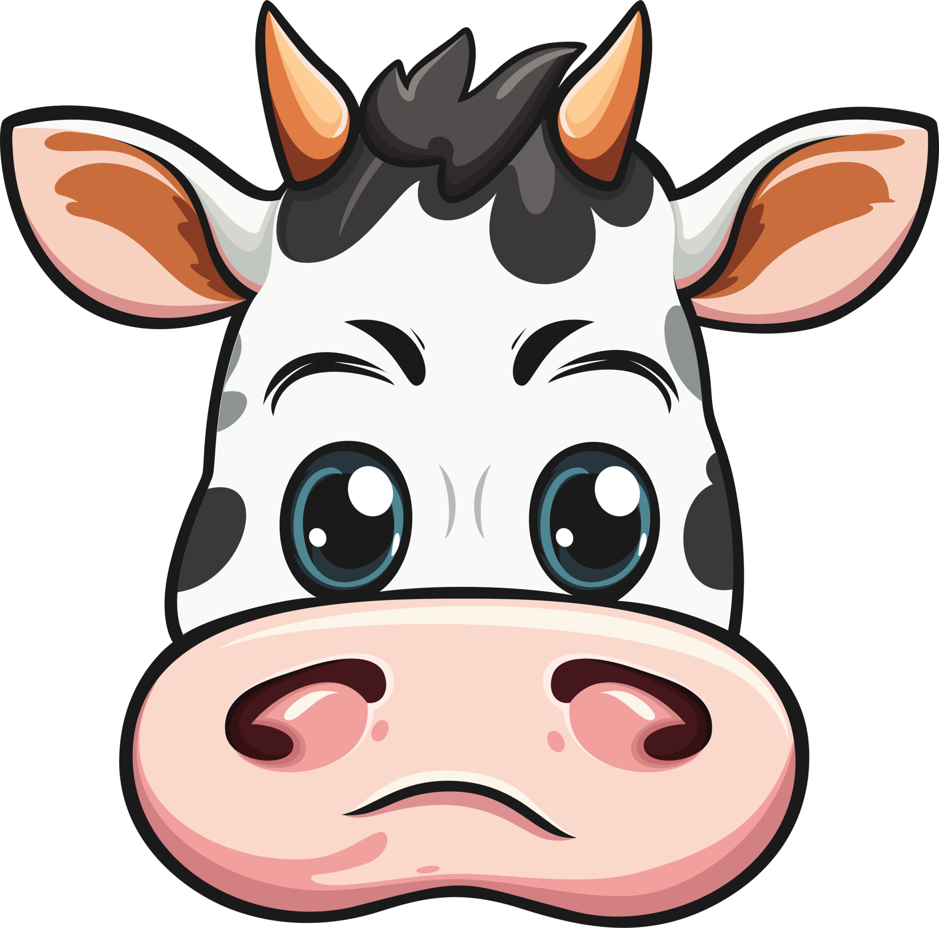 Cute Cow, Cute Animal for T-Shirt. 28252094 PNG