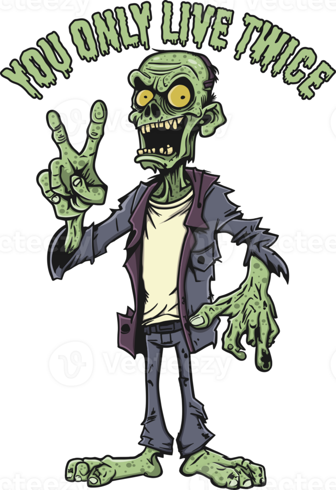 Zombie T-Shirt Design. png