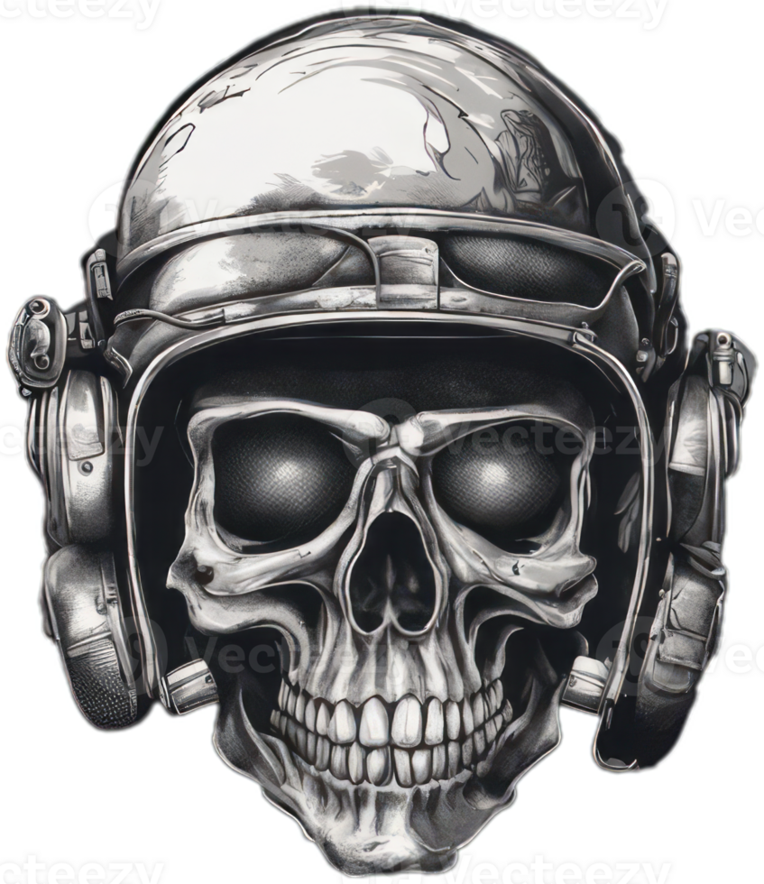 AI Generative Halloween Skull T-Shirt Design PNG