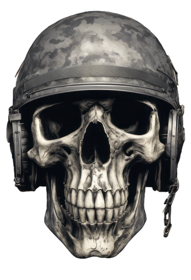 AI Generative Skull T-Shirt Design png