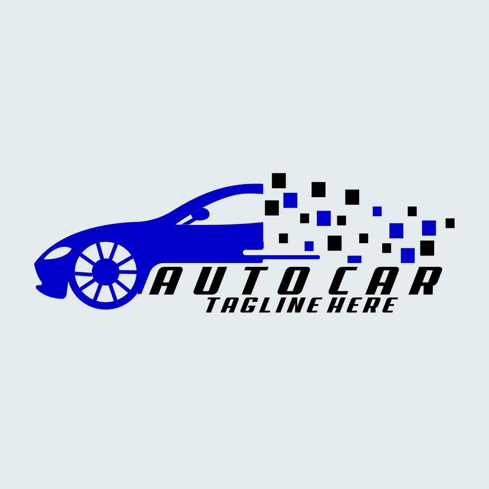 auto sport car tecnology logo design vector