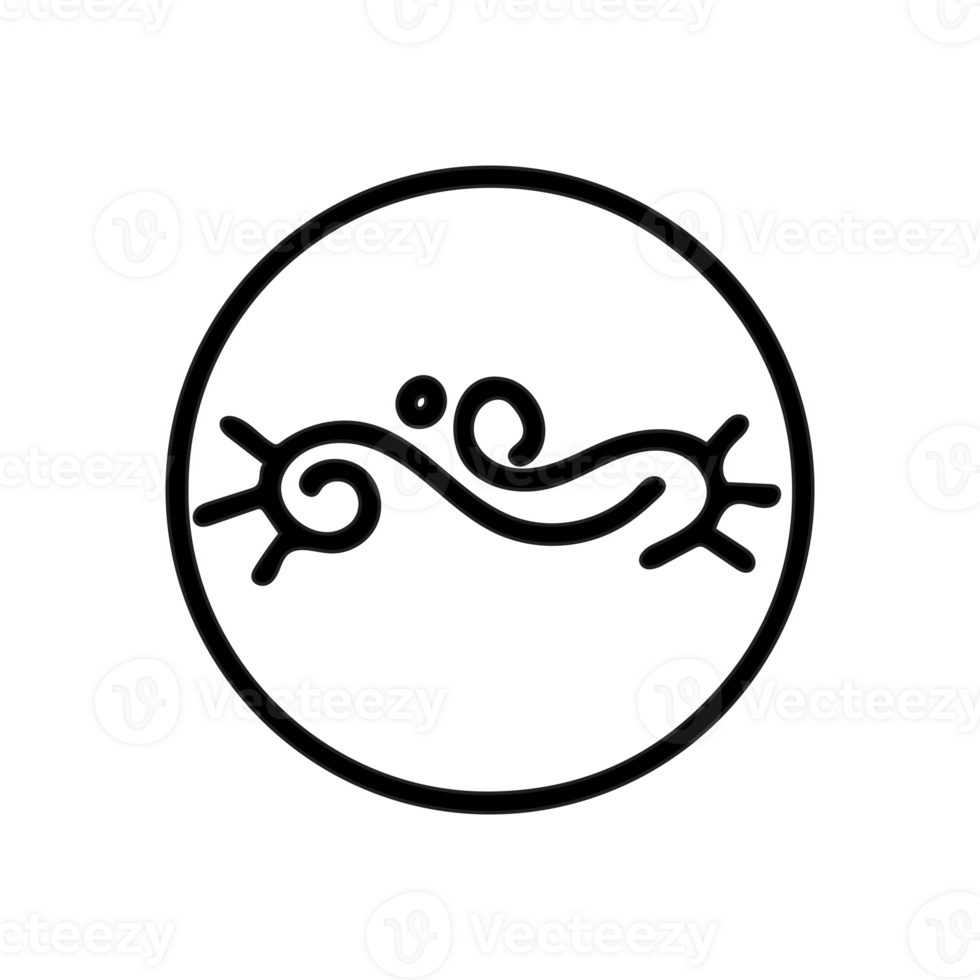 tatoeëren maan bloem cirkel element schets ontwerp png