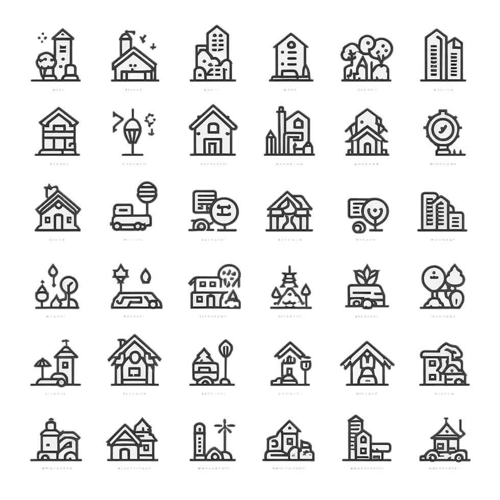 Real estate icon logo png format, Ai Generative