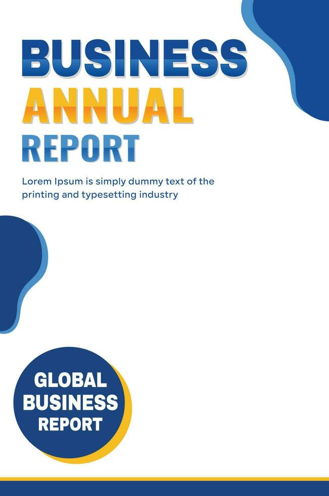 Vector business corporate annual report flyer design template