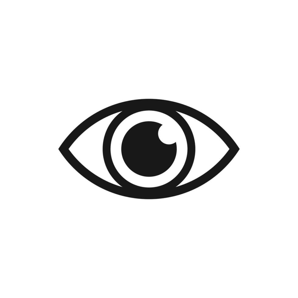 Eye icon sign flat. Eye symbol vector