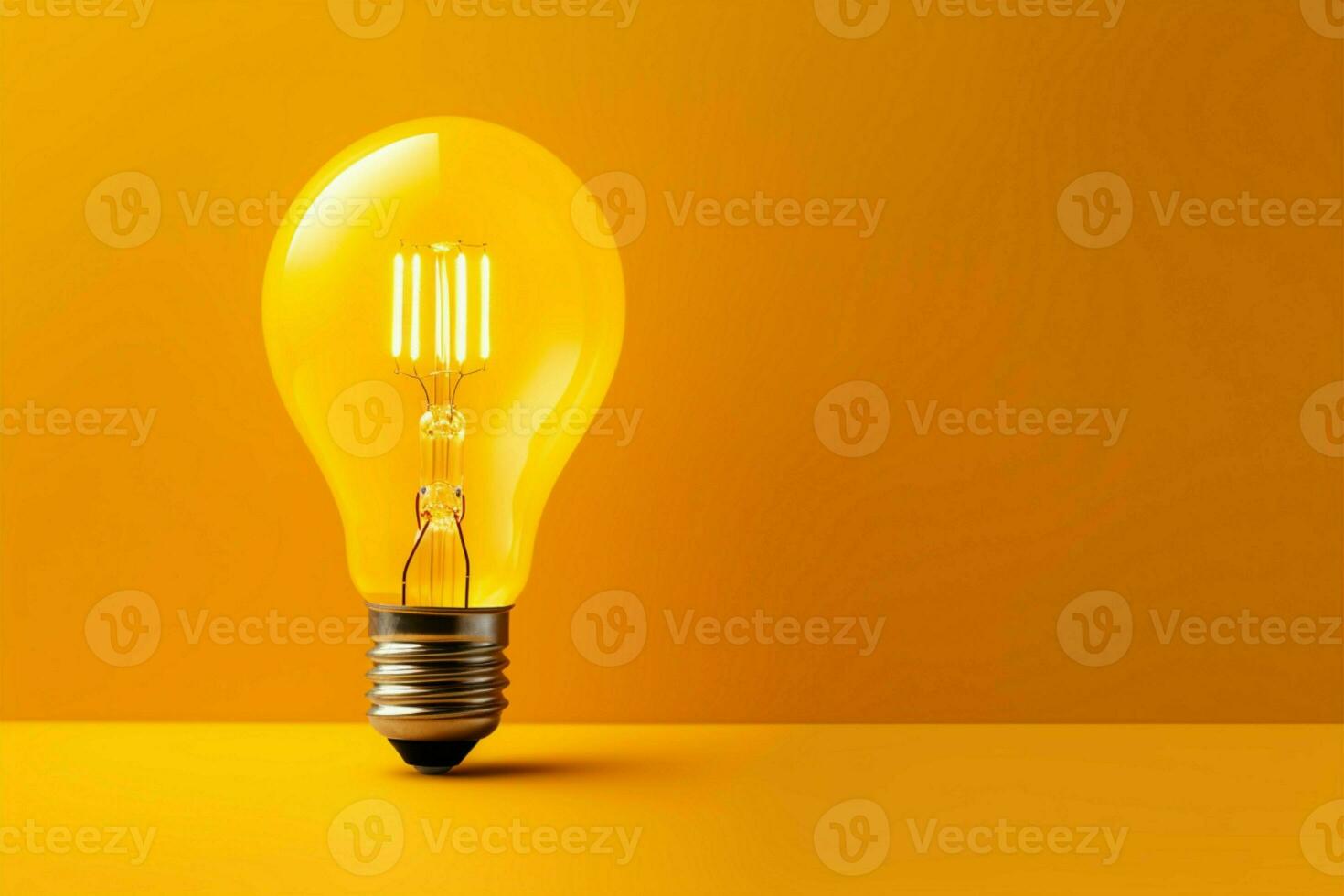 Elementary idea in vibrant yellow, a template for creative concepts AI Generated photo