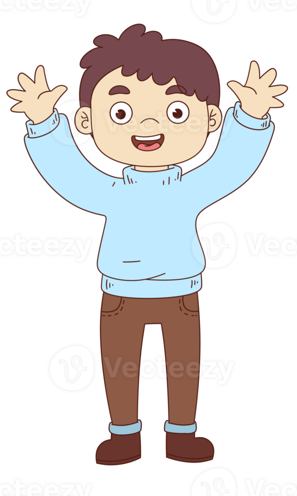 Cute Cartoon Boy Illustration Drawing png