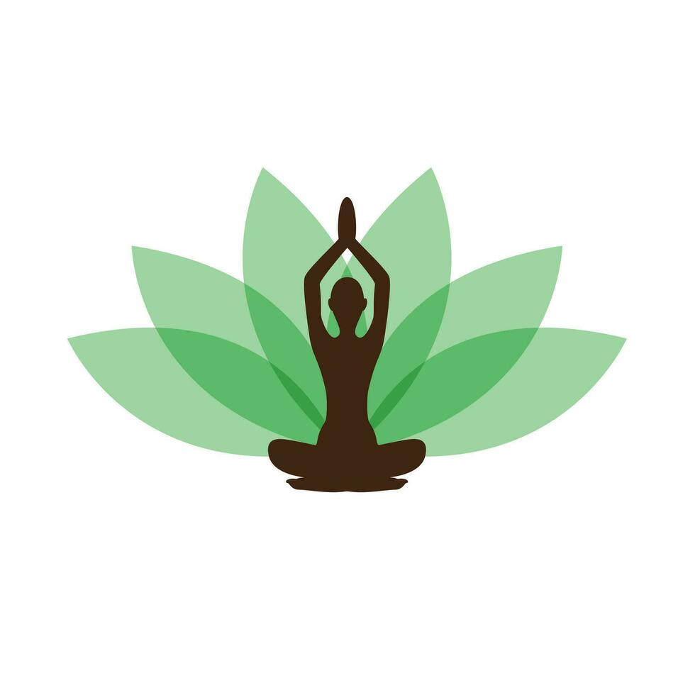 Yoga lotus icon vector