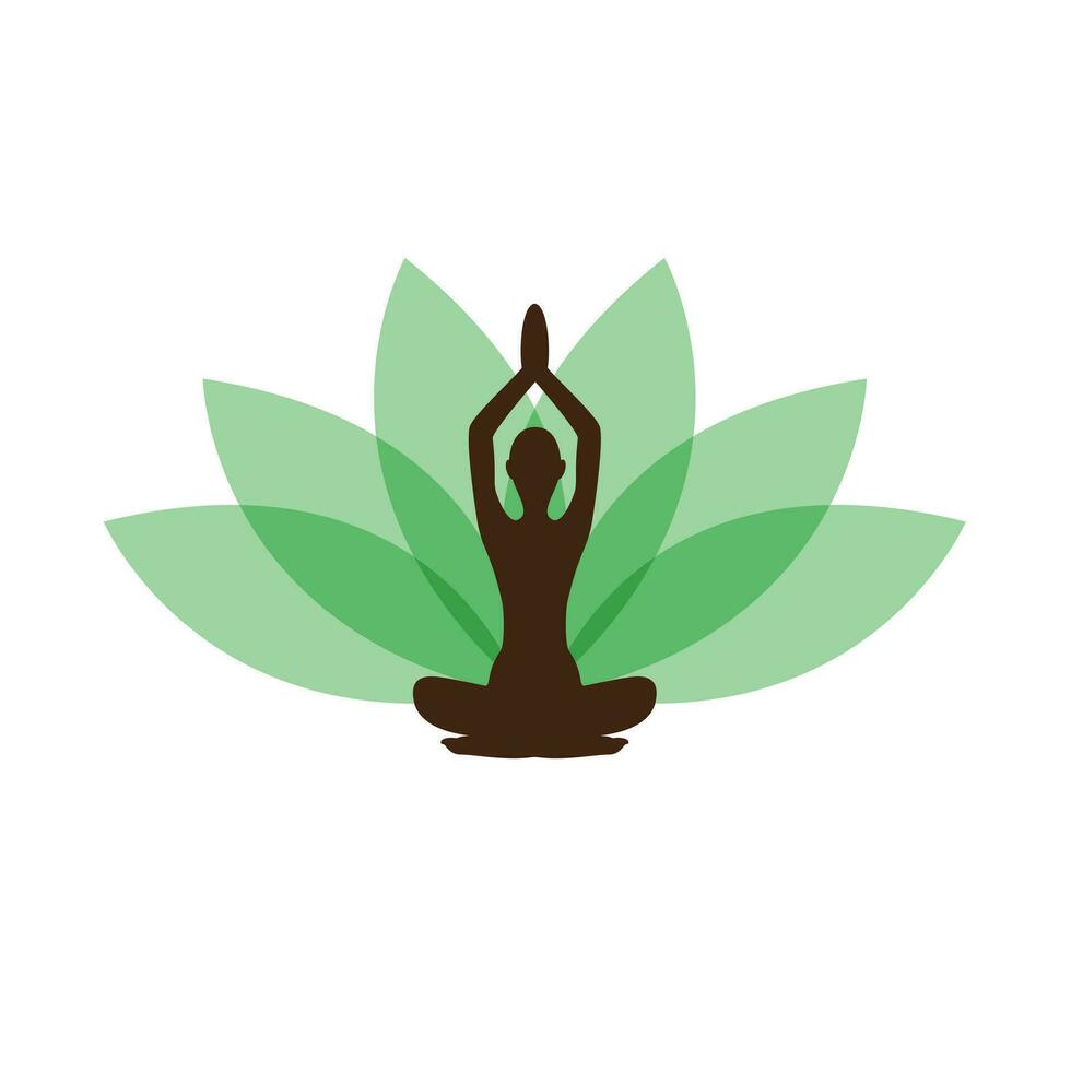 Yoga lotus icon vector