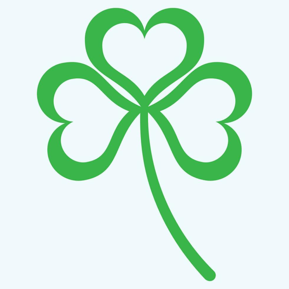 Green three leaf clover logo vector