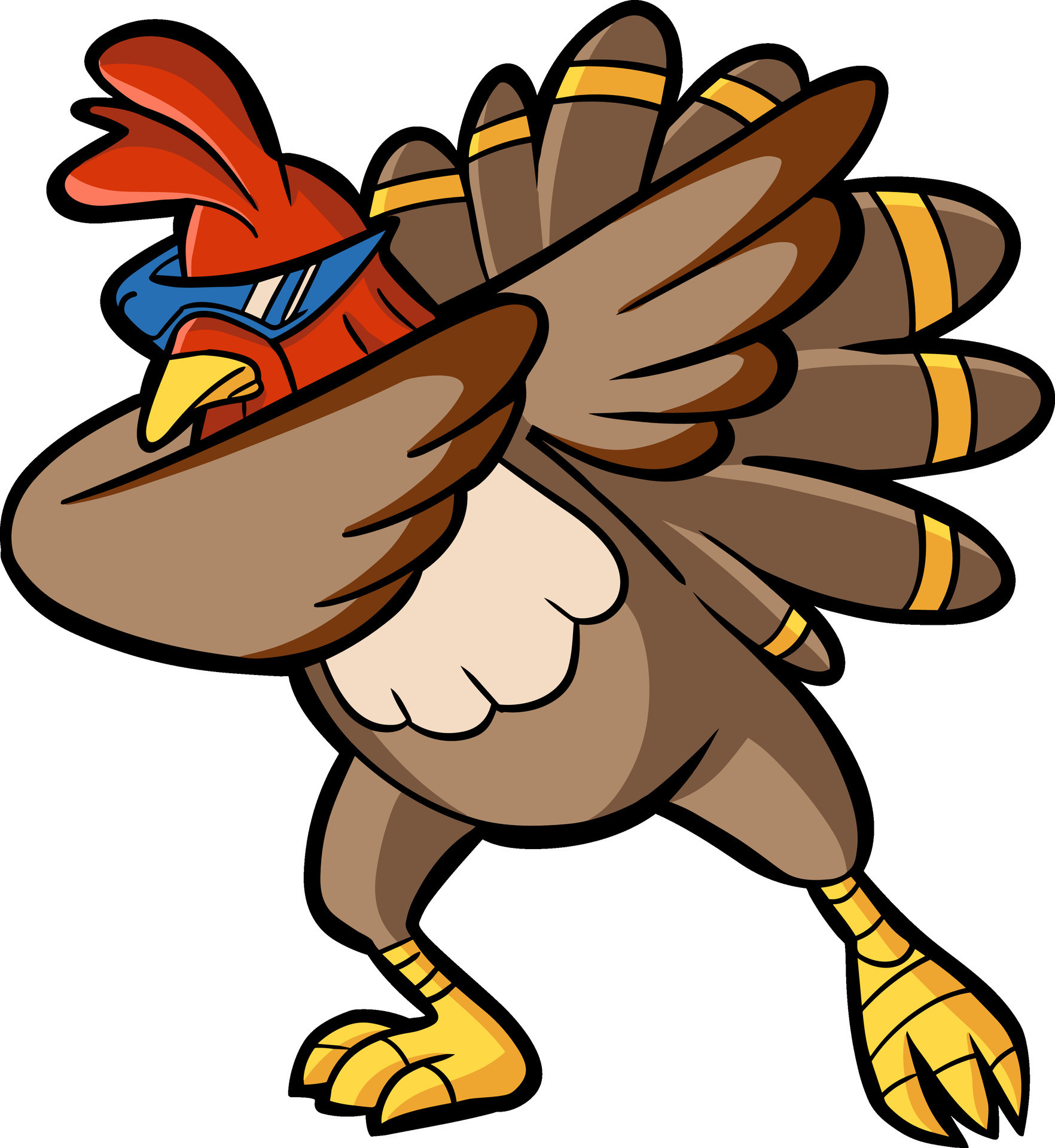 funny thanksgiving turkey dabbing dance 28253167 Vector Art at Vecteezy