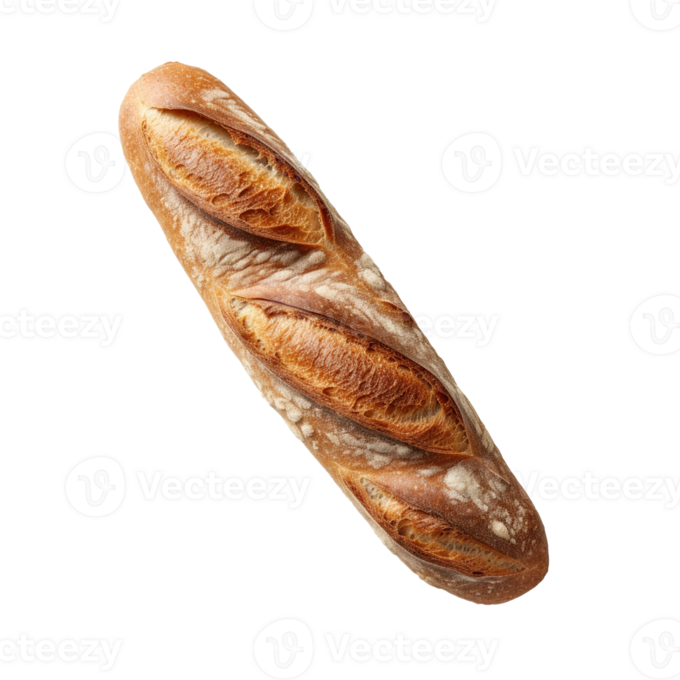 Freshly baked bread isolated on transparent background, created with generative AI png