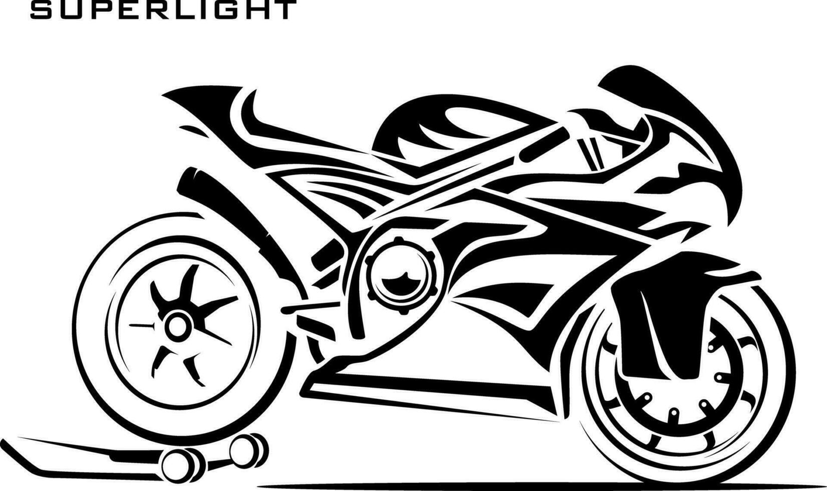 dinámica moto ilustración diseño vector