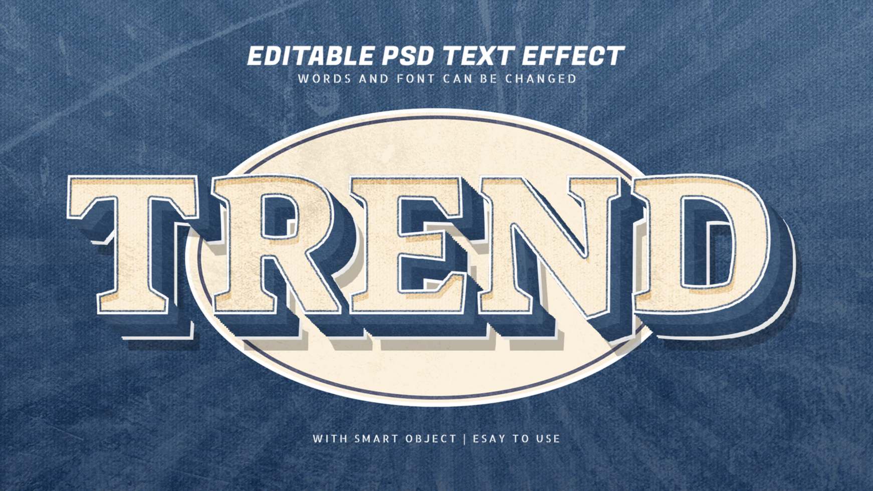 Trend 3d retro vintage style text effect psd