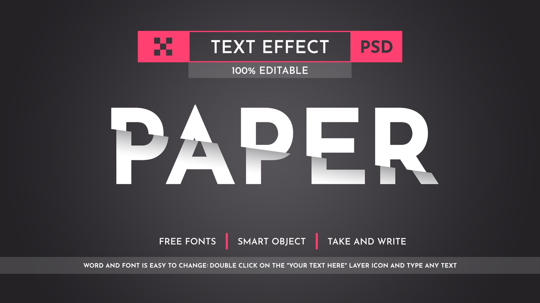 Scissors - Editable Text Effect, Font Style psd