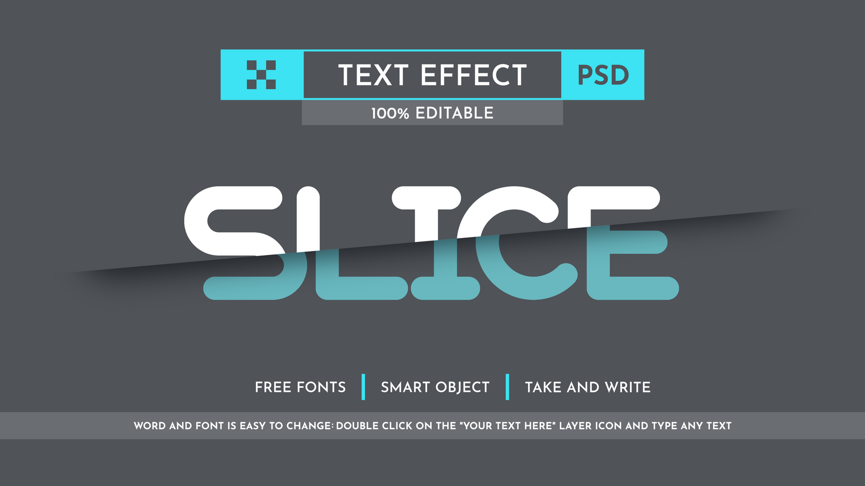 Slice Paper - Editable Text Effect, Font Style psd