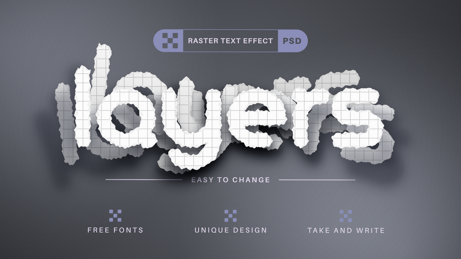 Papers - Editable Text Effect, Font Style psd