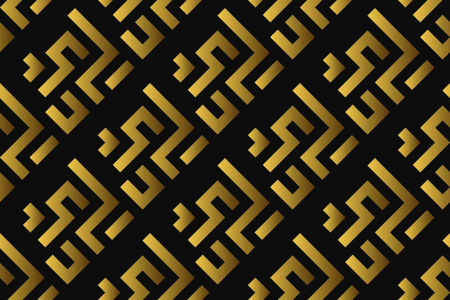 Abstract geometric pattern with lines, rhombuses A seamless vector background. black and gold texture