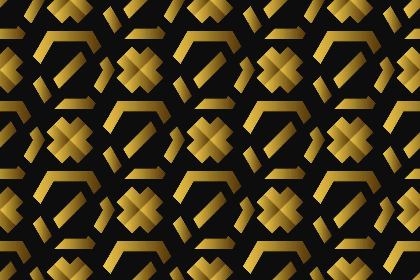 Abstract geometric pattern with lines, rhombuses A seamless vector background. black and gold texture