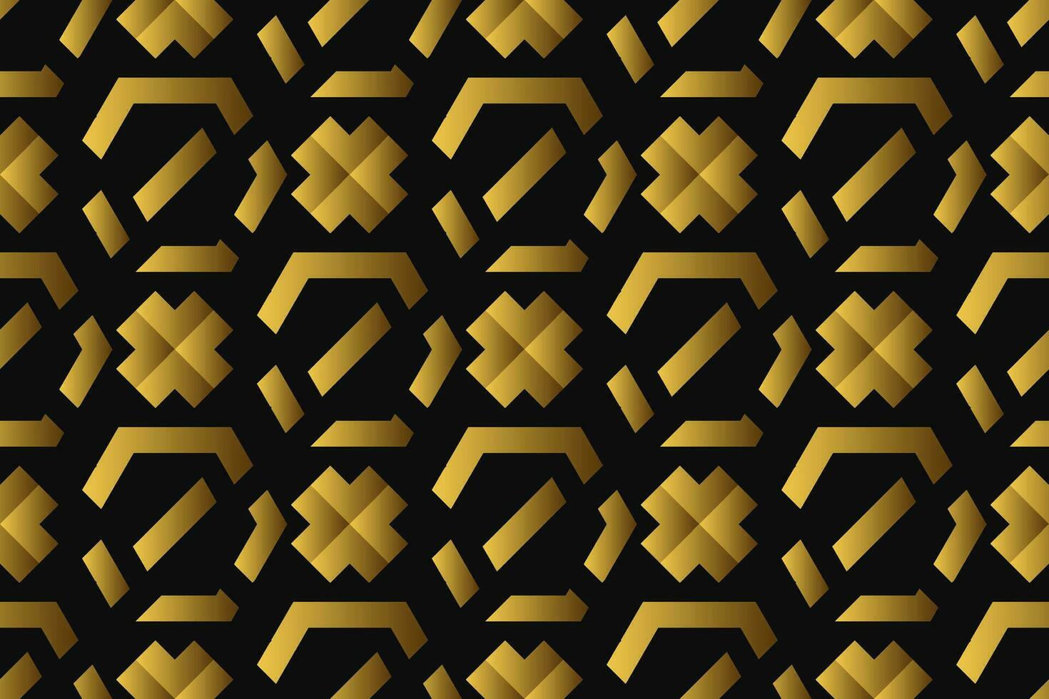 Abstract geometric pattern with lines, rhombuses A seamless vector background. black and gold texture