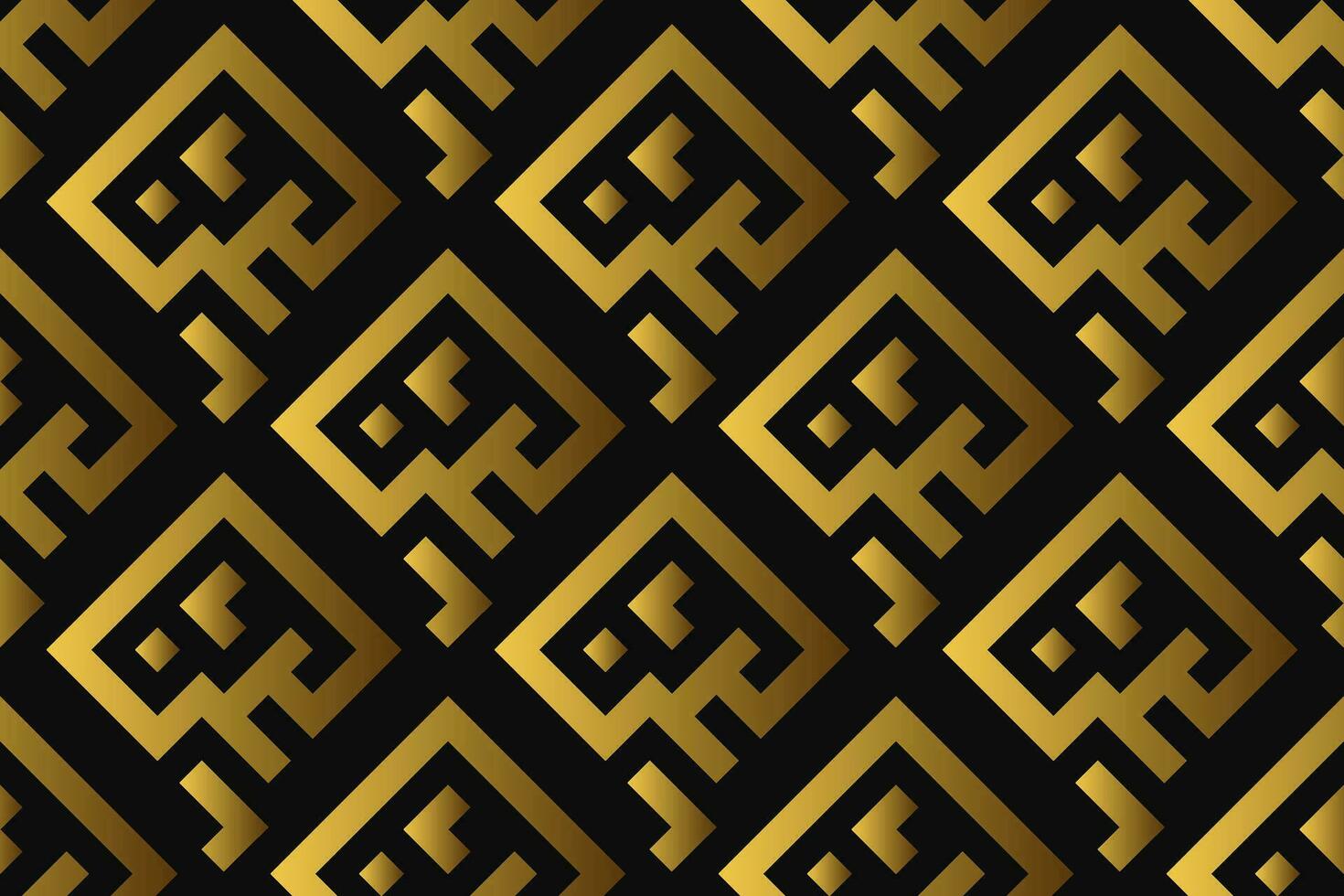 Abstract geometric pattern with lines, rhombuses A seamless vector background. black and gold texture