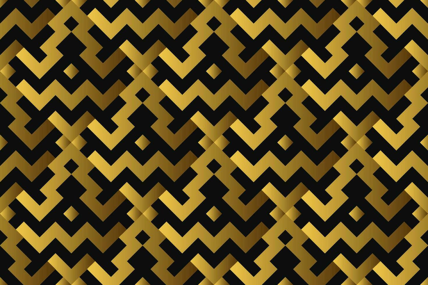 Abstract geometric pattern with lines, rhombuses A seamless vector background. black and gold texture