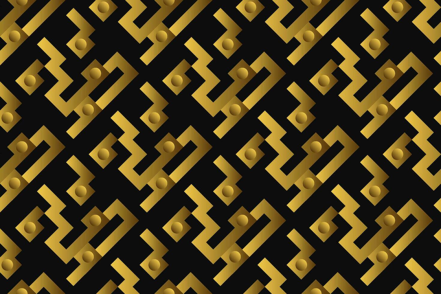 Abstract geometric pattern with lines, rhombuses A seamless vector background. black and gold texture