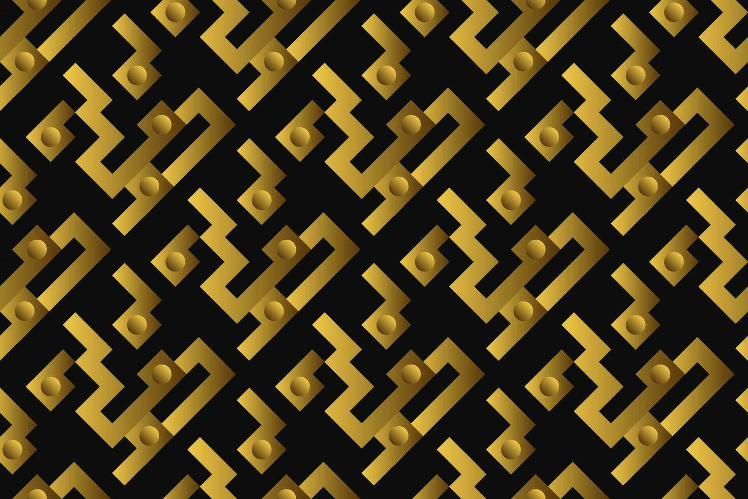 Abstract geometric pattern with lines, rhombuses A seamless vector background. black and gold texture