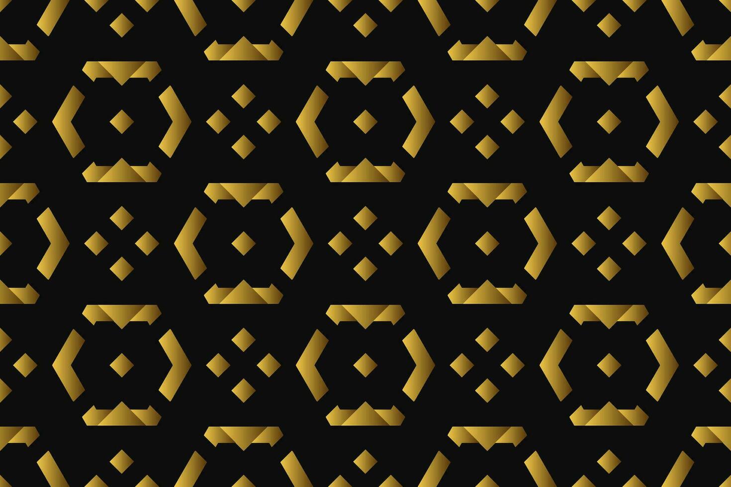 Abstract geometric pattern with lines, rhombuses A seamless vector background. black and gold texture