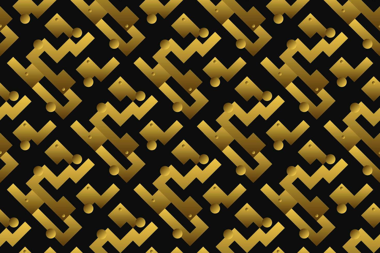 Abstract geometric pattern with lines, rhombuses A seamless vector background. black and gold texture