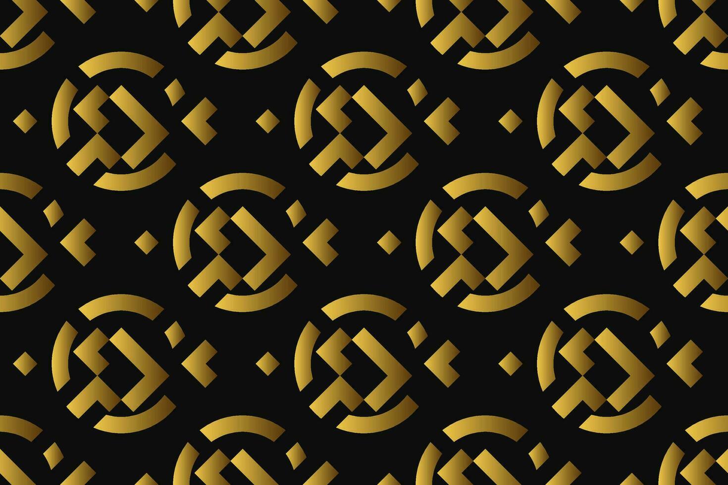Abstract geometric pattern with lines, rhombuses A seamless vector background. black and gold texture