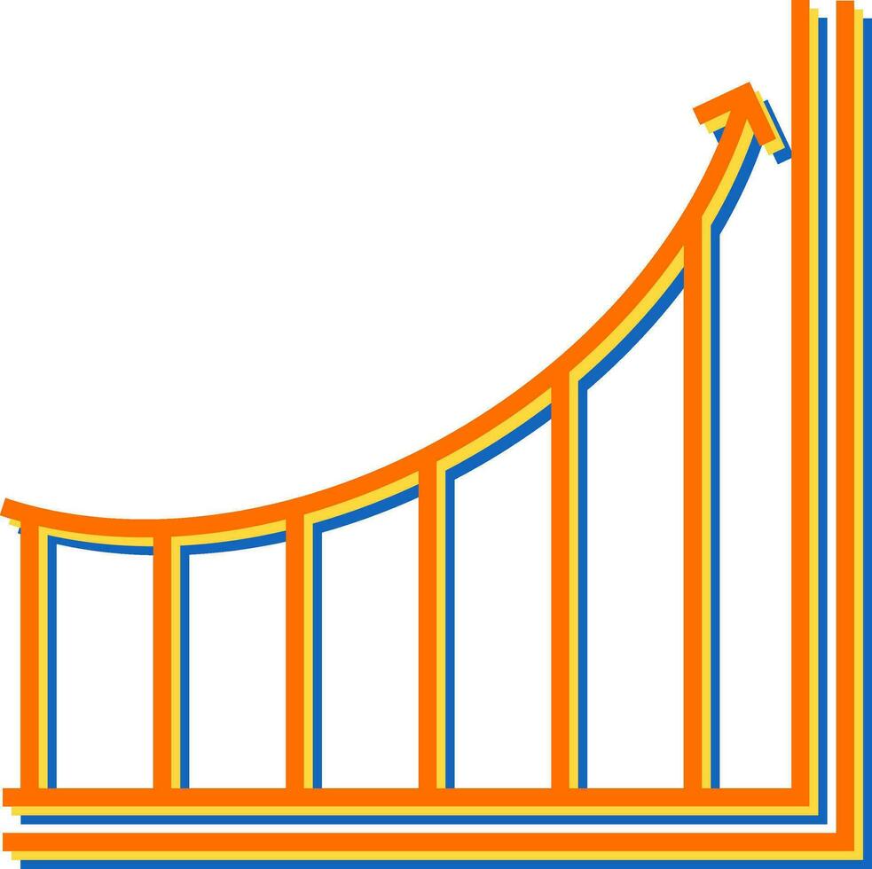 Increasing Graph Vector Icon