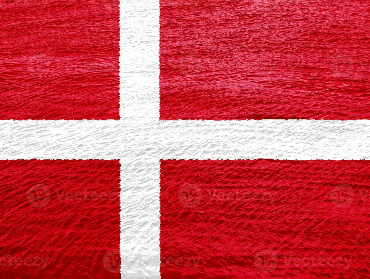 Flag of Denmark on a textured background. Concept collage. photo