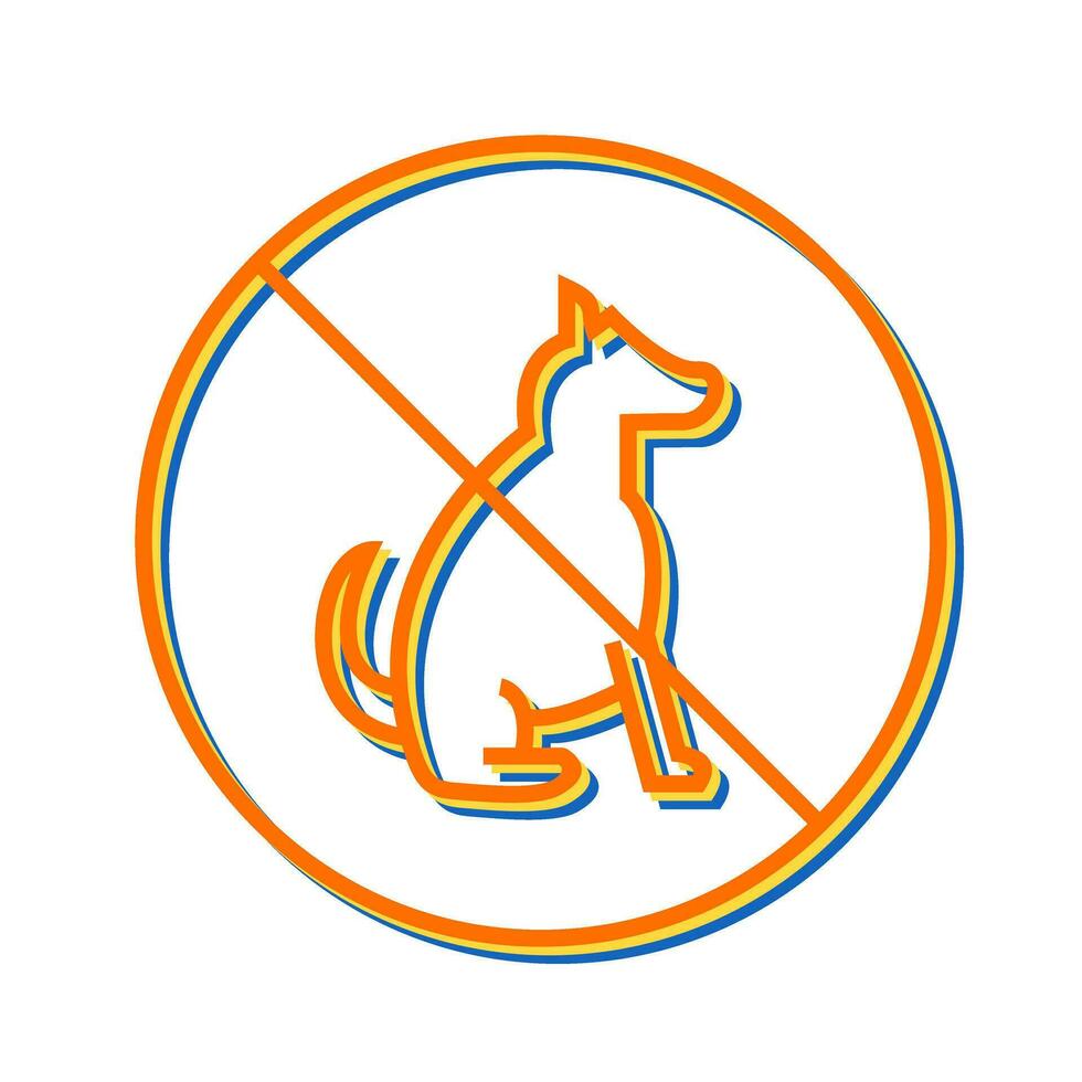 No Pet SIgn Vector Icon