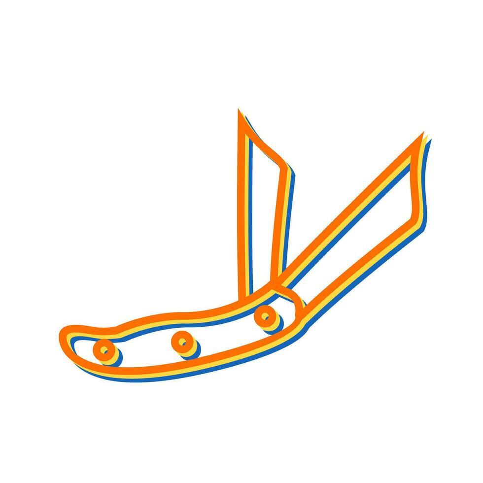 icono de vector de cuchillo de bolsillo de guardabosques