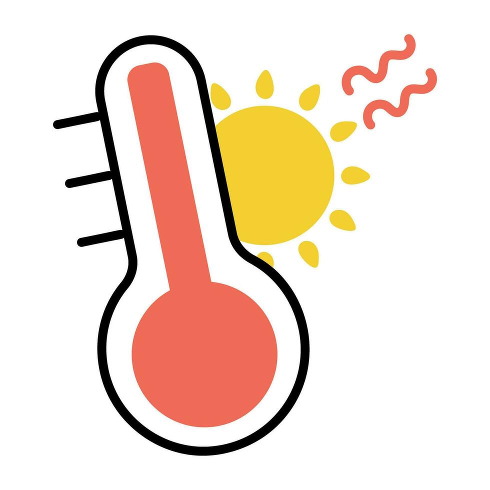 Trendy Hot Temperature vector